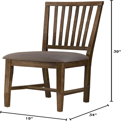 Open Slat Back Kitchen Side Chair Set of 2