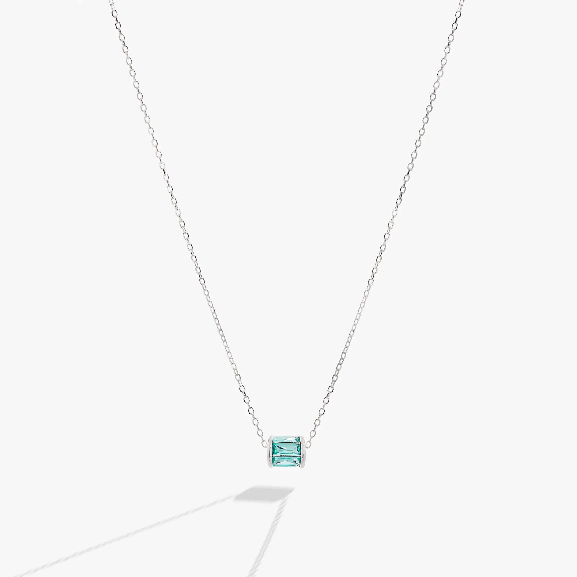 December Birthstone Pendant Necklace by Alex and Ani with turquoise stones on a silver chain on Tampa Home & Garden Store