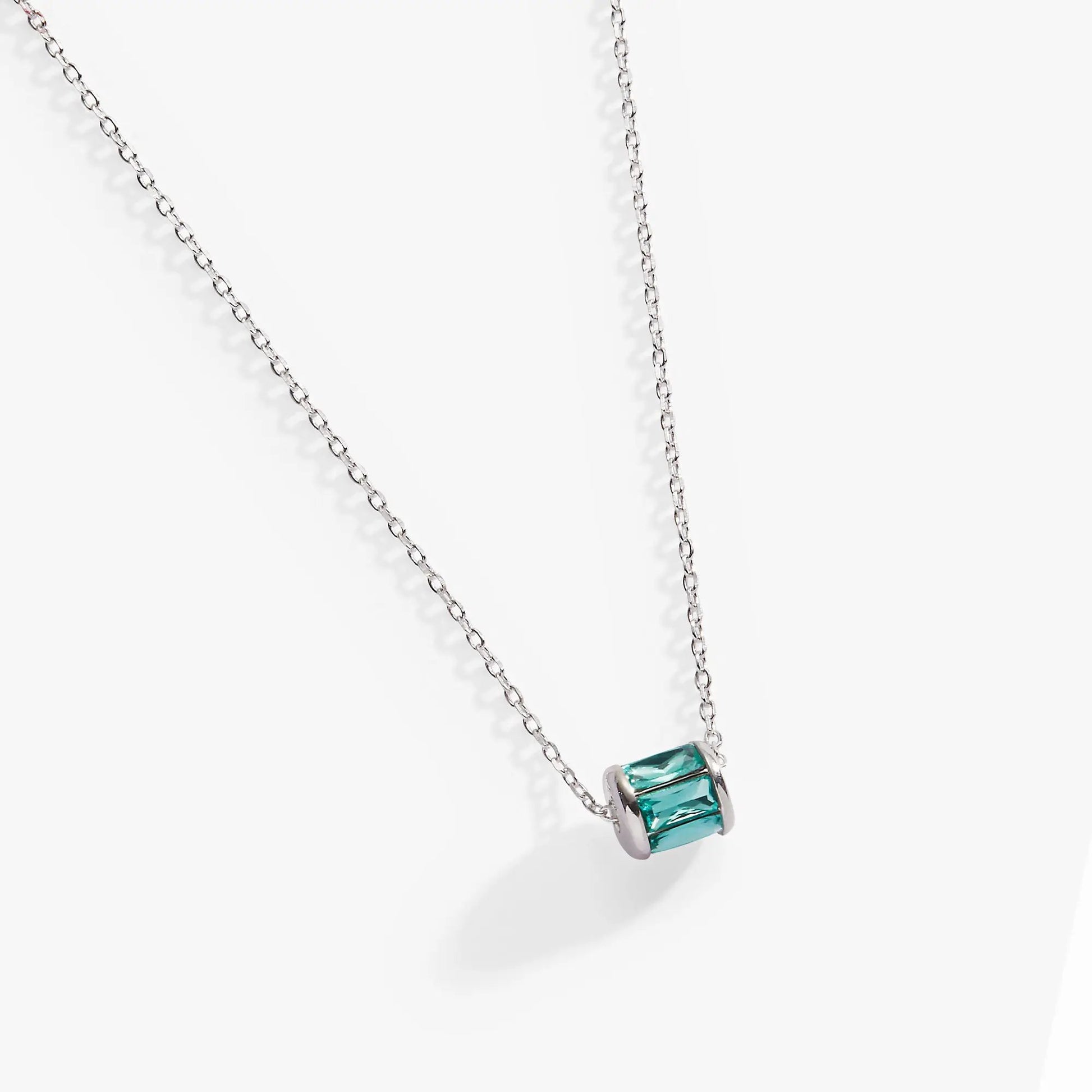 December Birthstone Pendant Necklace by ALEX AND ANI with turquoise stone on silver chain on Tampa Home & Garden Store