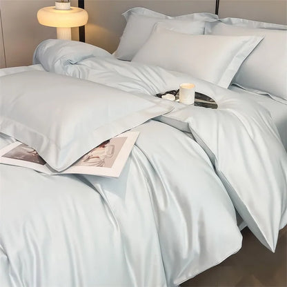 Juego de cama de algodón egipcio de 1000 hilos con funda nórdica