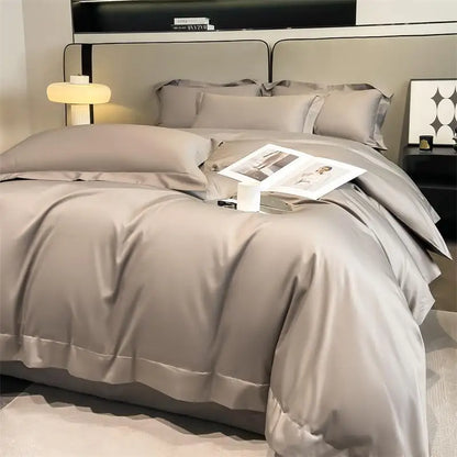 Juego de cama de algodón egipcio de 1000 hilos con funda nórdica