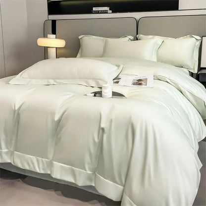 Juego de cama de algodón egipcio de 1000 hilos con funda nórdica