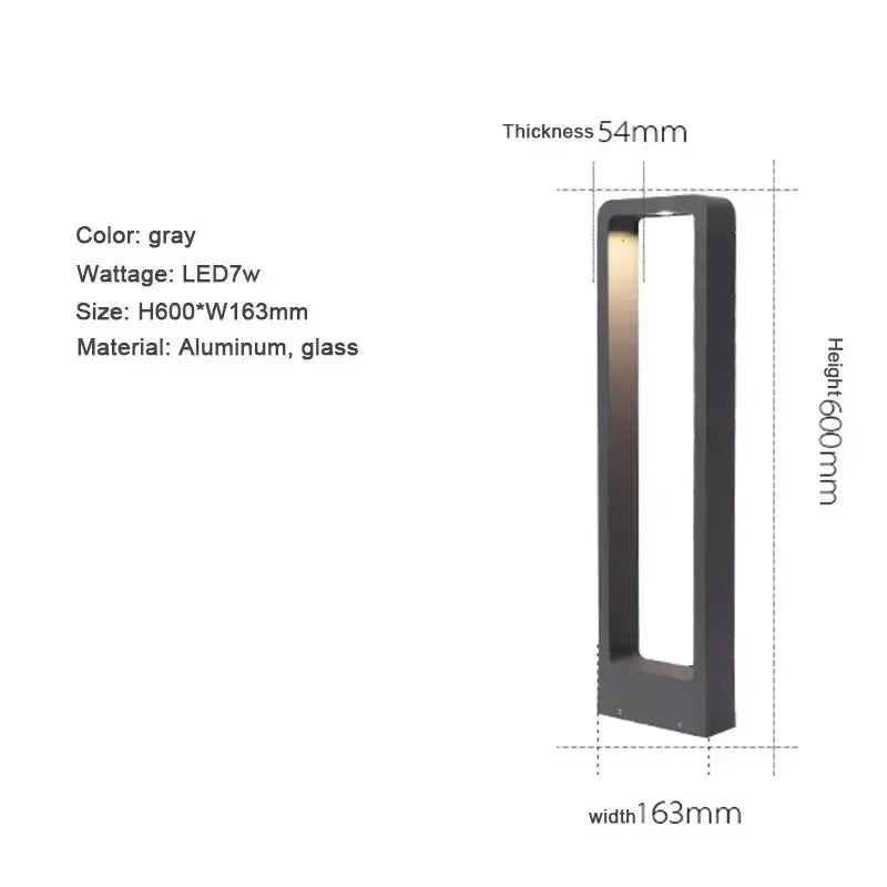 Modern black LED aluminum garden bollard light for pathways Decorbites on Tampa Home & Garden Store