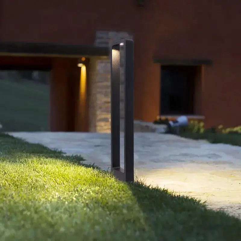 Modern black LED aluminum garden bollard light by Decorbites for pathways on Tampa Home & Garden Store