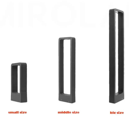 Modern black LED aluminum garden bollard light in 3 sizes small middle big by Decorbites on Tampa Home & Garden Store