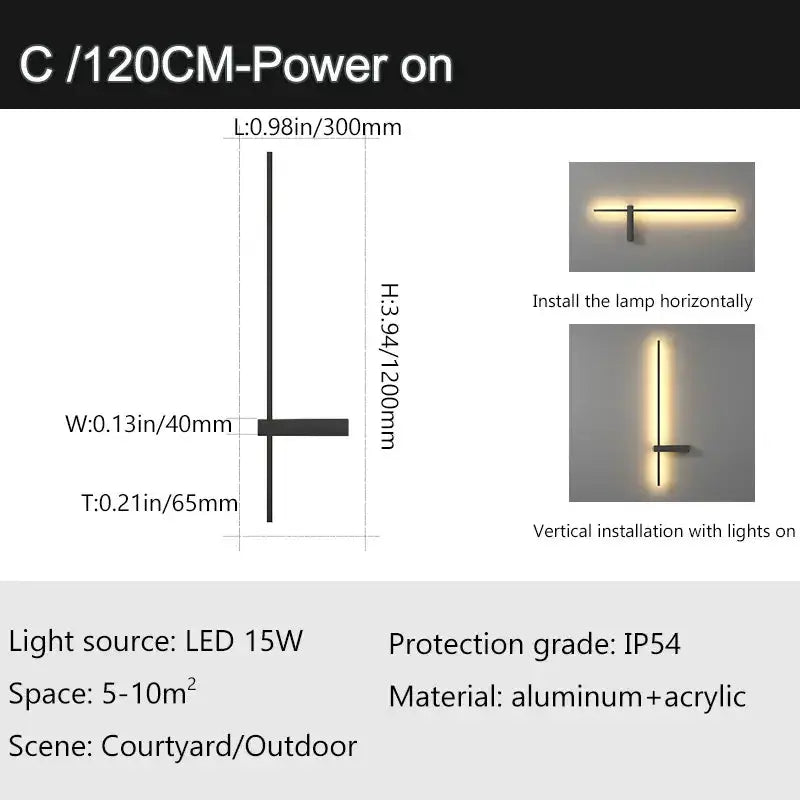 Modern minimalist black aluminum outdoor wall sconce porch light with arm Decorbites on Tampa Home & Garden Store