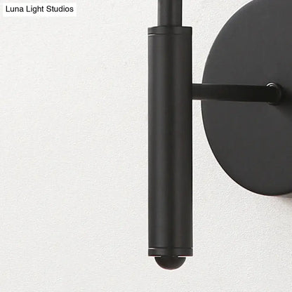 Black Textured Glass Sconce by Decorbites, cylindrical black fixture with round wall mount on Tampa Home & Garden Store