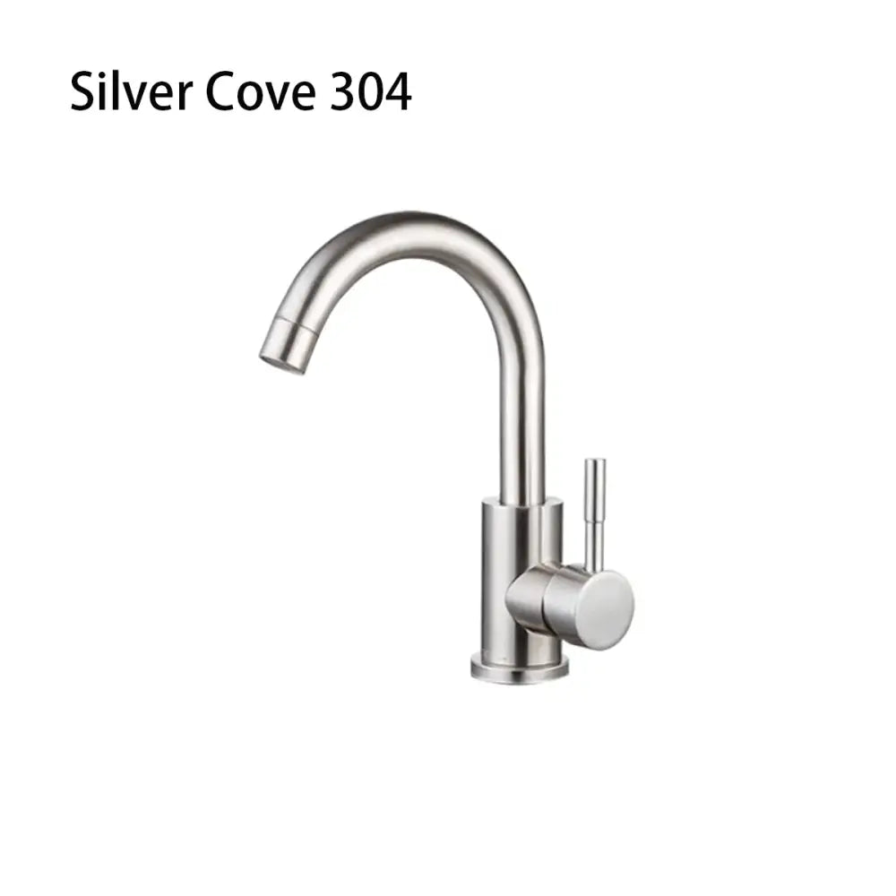 Decorbites Black Stainless Kitchen Faucet with gooseneck spout and lever handle on Tampa Home & Garden Store