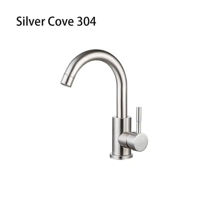 Decorbites Black Stainless Kitchen Faucet with gooseneck spout and lever handle on Tampa Home & Garden Store