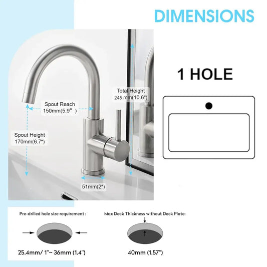 Black Stainless Steel Kitchen Faucet and Design