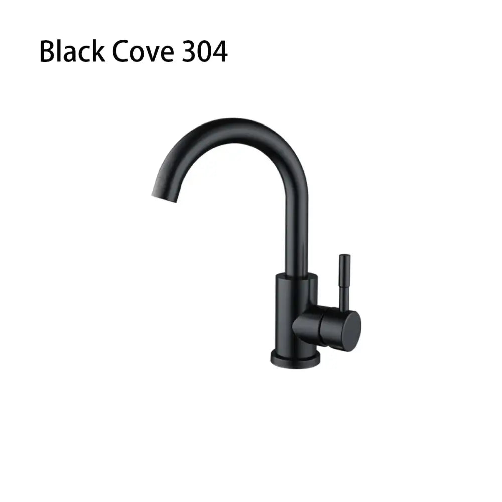 Black stainless kitchen faucet by Decorbites with gooseneck spout and single lever handle on Tampa Home & Garden Store
