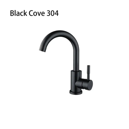 Black stainless kitchen faucet by Decorbites with gooseneck spout and single lever handle on Tampa Home & Garden Store