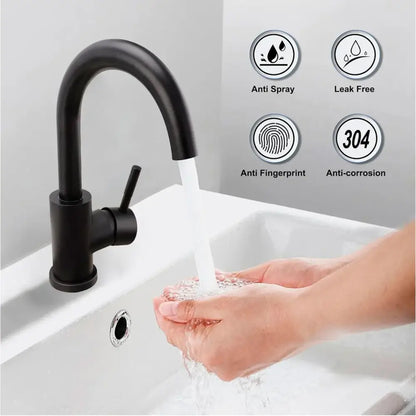 Black Stainless Kitchen Faucet by Decorbites with matte black finish for bathroom sinks on Tampa Home & Garden Store