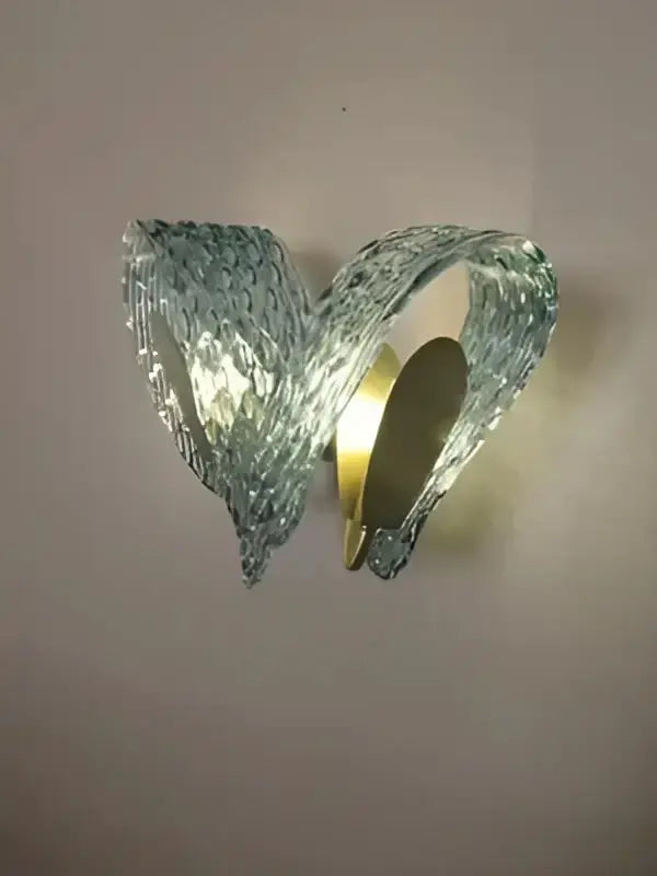 Blue Glass Led Pendant Lamps and Gold Chandelier