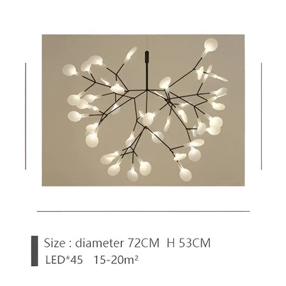 Rose Gold Branch Chandelier by Decorbites, 72 cm, metal branch design with LED bulbs on Tampa Home & Garden Store