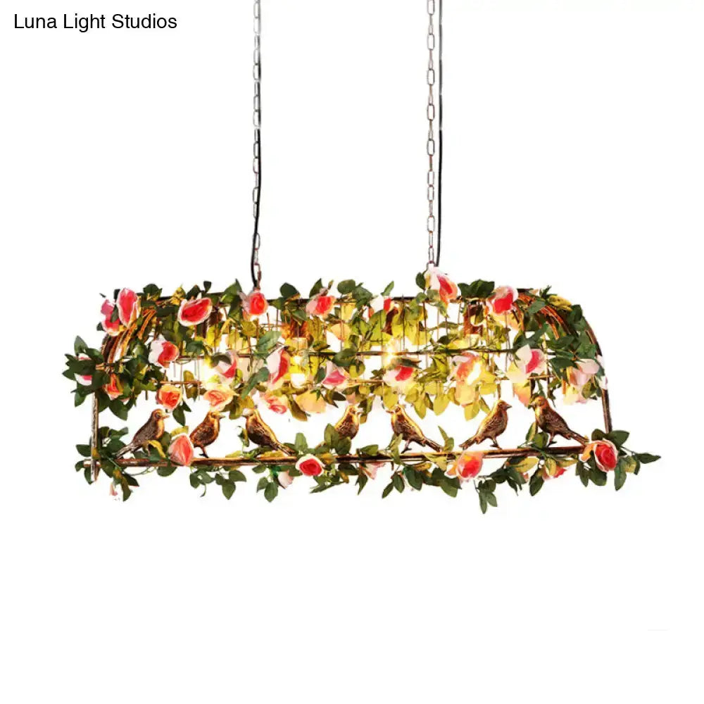 Floral brass birdcage pendant light with vines and birds, E26/E27 compatible Decorbites on Tampa Home & Garden Store