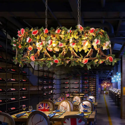 Floral brass birdcage pendant light with roses and birds, Decorbites on Tampa Home & Garden Store