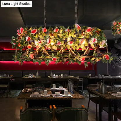 Floral brass birdcage pendant light with pink flowers E26/E27 Decorbites Luna Light Studios on Tampa Home & Garden Store
