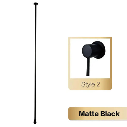 Modern matte black pendant light with slender suspension rod and circular canopy Style 2 on Tampa Home & Garden Store