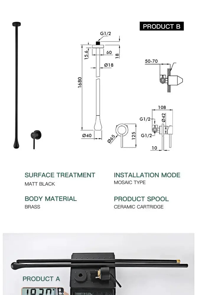 Modern brass black single-handle bathroom faucet pendant light, matte finish, brass body on Tampa Home & Garden Store