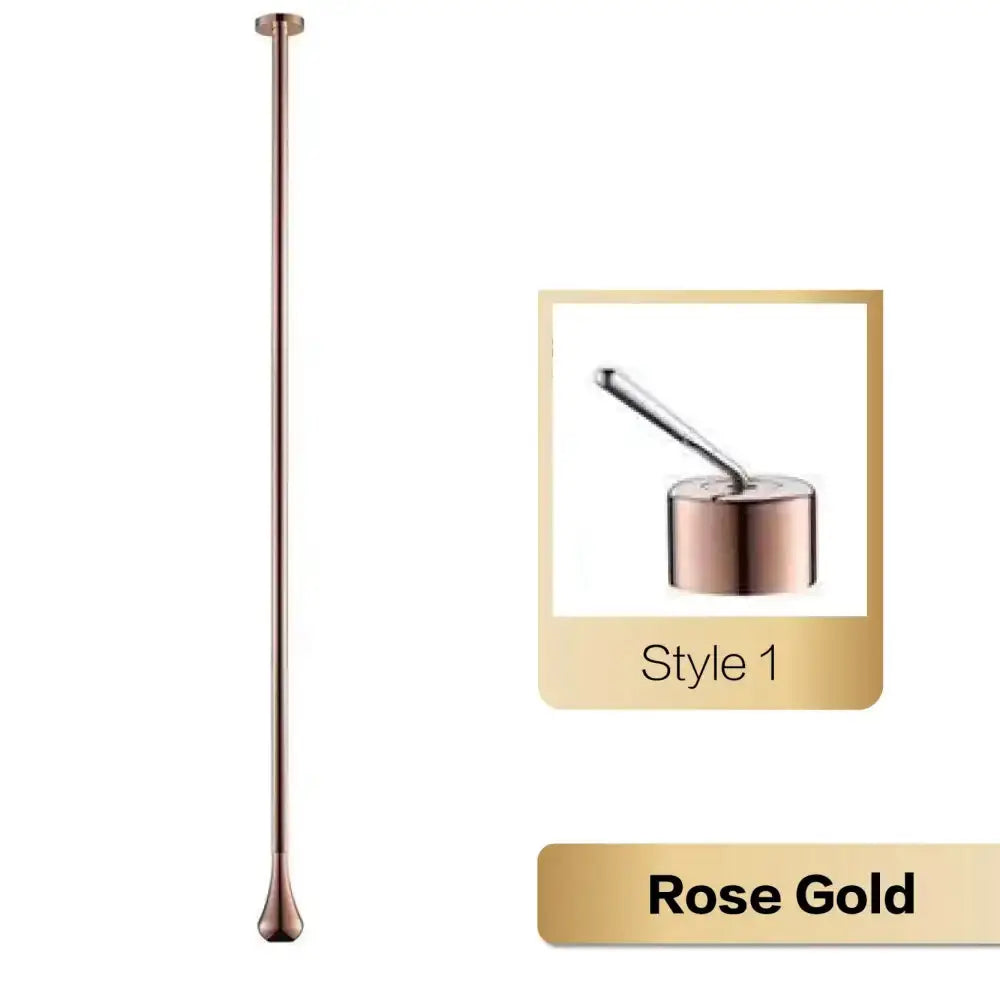 Modern rose gold bathroom pendant light with long stem Decorbites on Tampa Home & Garden Store