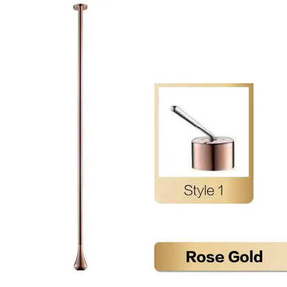 Modern rose gold bathroom pendant light with long stem Decorbites on Tampa Home & Garden Store