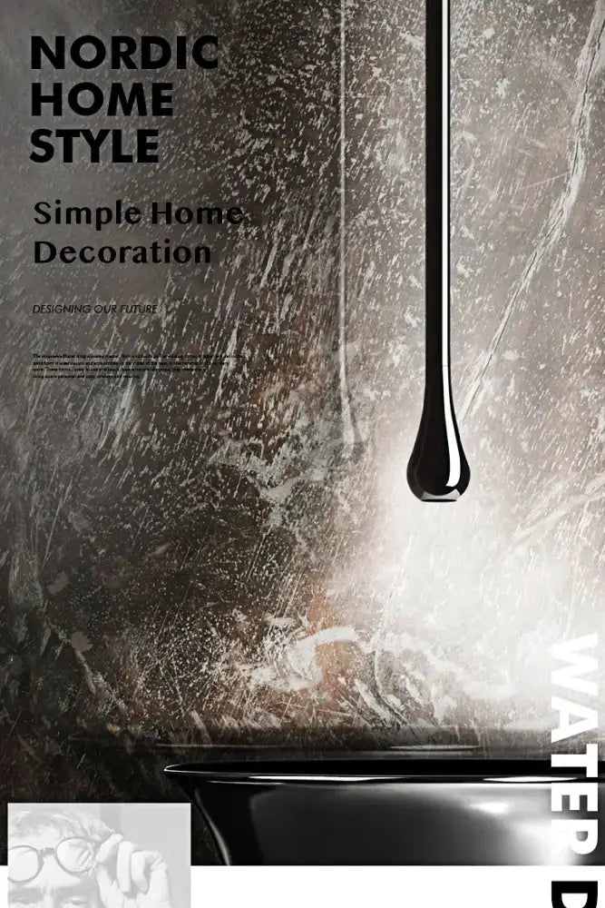 Decorbites modern brass black bathroom pendant light with teardrop shade on Tampa Home & Garden Store