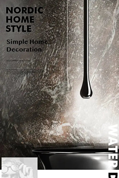 Decorbites modern brass black bathroom pendant light with teardrop shade on Tampa Home & Garden Store