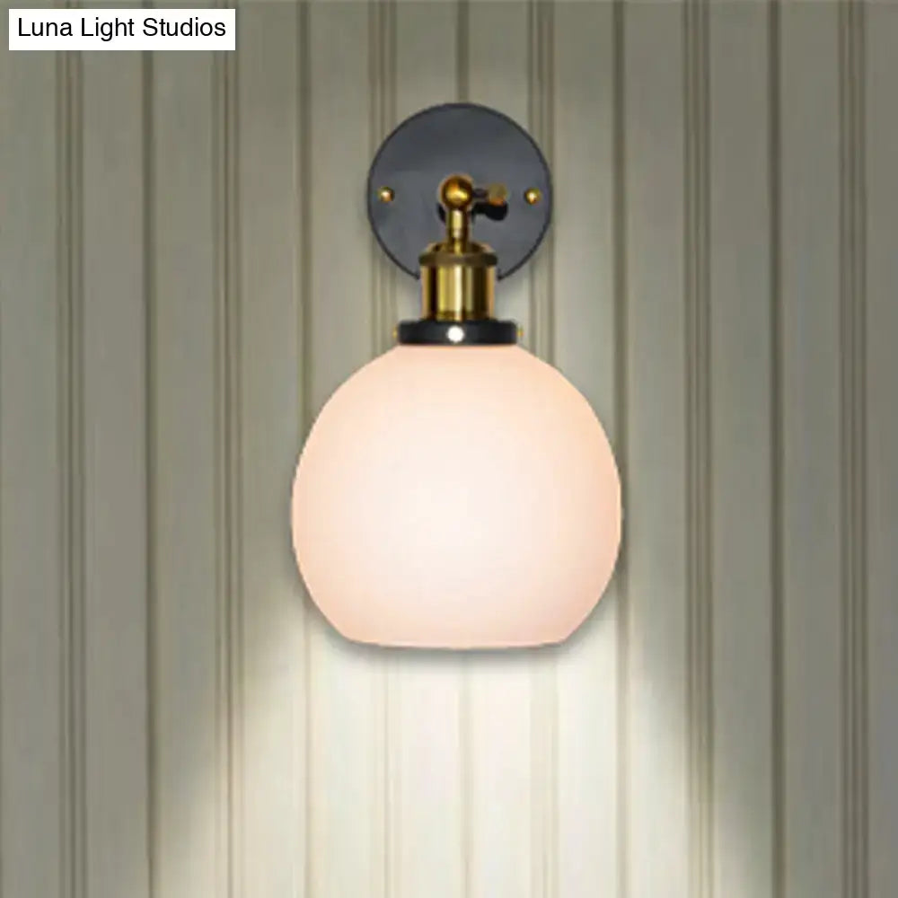 Brass Bubble Glass Sconce frosted glass shade wall-mount by Decorbites on Tampa Home & Garden Store