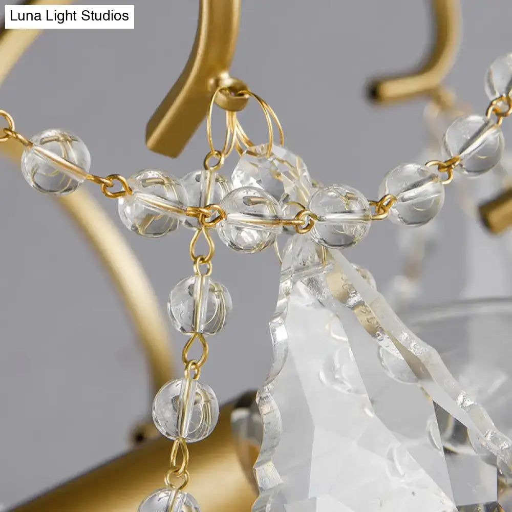 Gold Butterfly Crystal Chandelier by Decorbites with crystal beads on gold frame on Tampa Home & Garden Store
