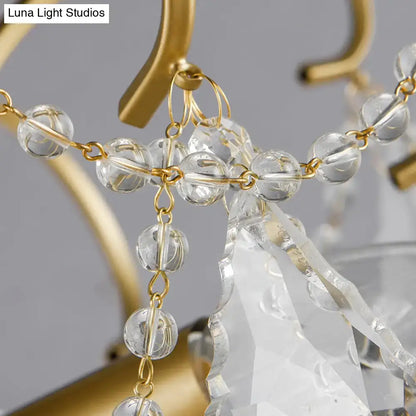 Gold Butterfly Crystal Chandelier by Decorbites with crystal beads on gold frame on Tampa Home & Garden Store