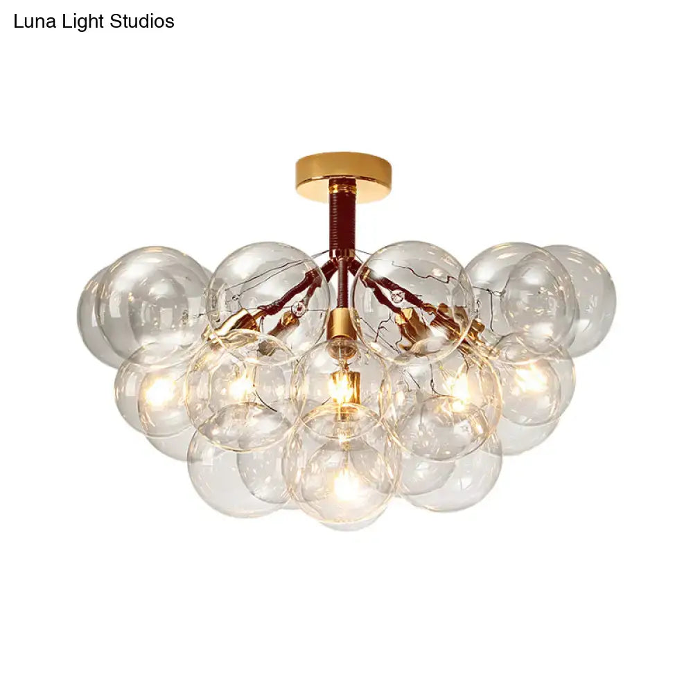 Brass Black Bubble Light fixture with clear glass bulbs Decorbites on Tampa Home & Garden Store