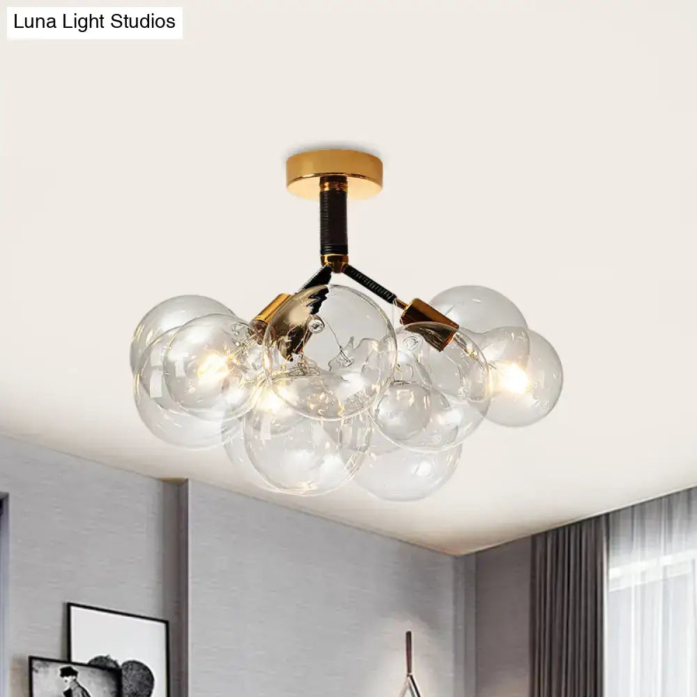 Brass Black Bubble Light ceiling fixture with globe bulbs Decorbites on Tampa Home & Garden Store