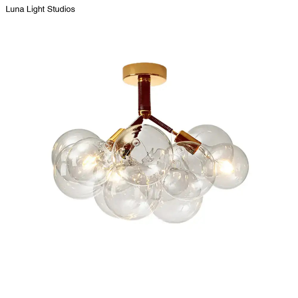 Brass Black Bubble Light ceiling fixture by Decorbites with clustered glass bulbs on Tampa Home & Garden Store