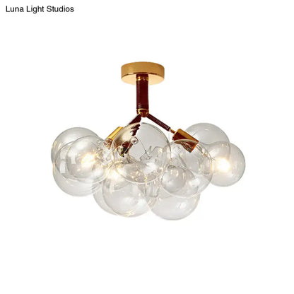 Brass Black Bubble Light ceiling fixture by Decorbites with clustered glass bulbs on Tampa Home & Garden Store