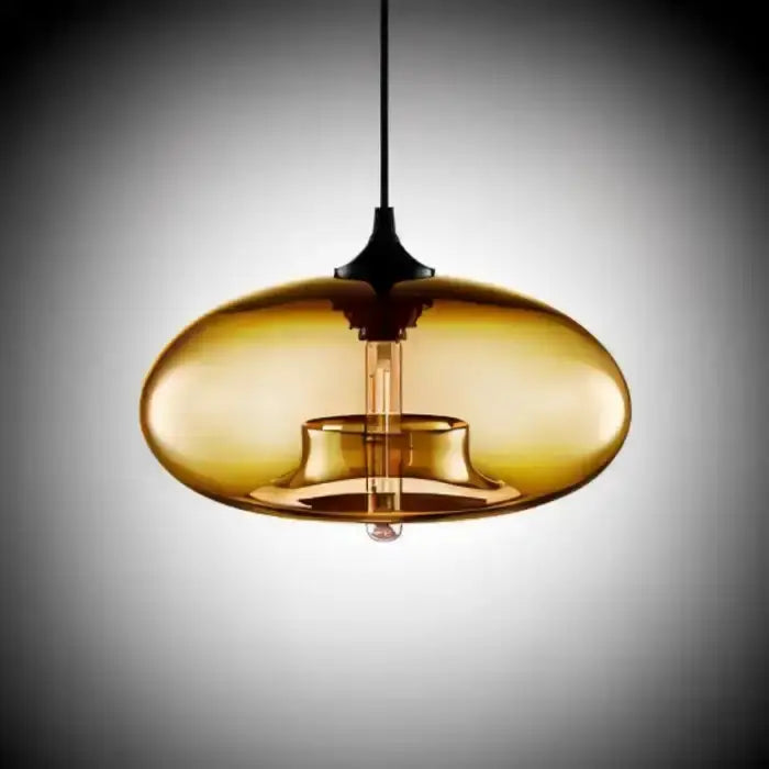 Pendant light Decorbites amber smoky gray glass shade with modern dining appeal on Tampa Home & Garden Store