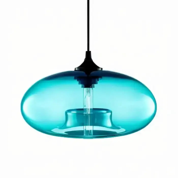 Pendant light blue-green glass LED pendant by Decorbites for dining room on Tampa Home & Garden Store