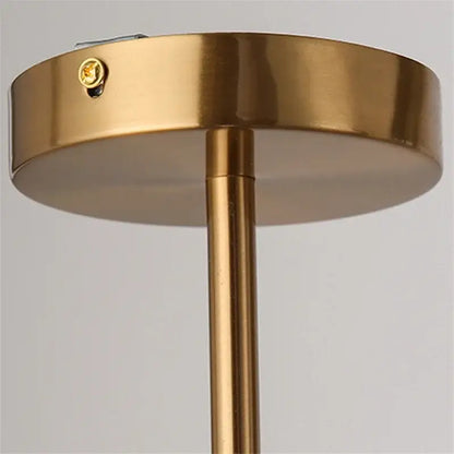 Black Gold Glass Ball Chandelier brass canopy and rod close-up Decorbites on Tampa Home & Garden Store