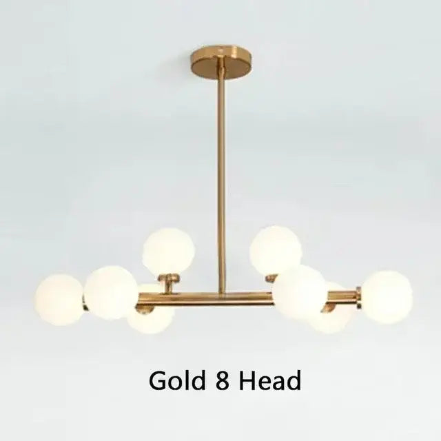 Black Gold Glass Ball Chandelier by Decorbites with 8 globe lights on Tampa Home & Garden Store