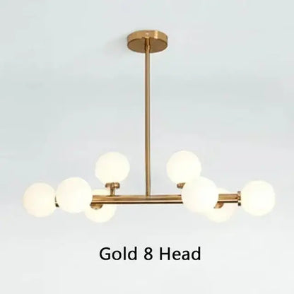 Black Gold Glass Ball Chandelier by Decorbites with 8 globe lights on Tampa Home & Garden Store