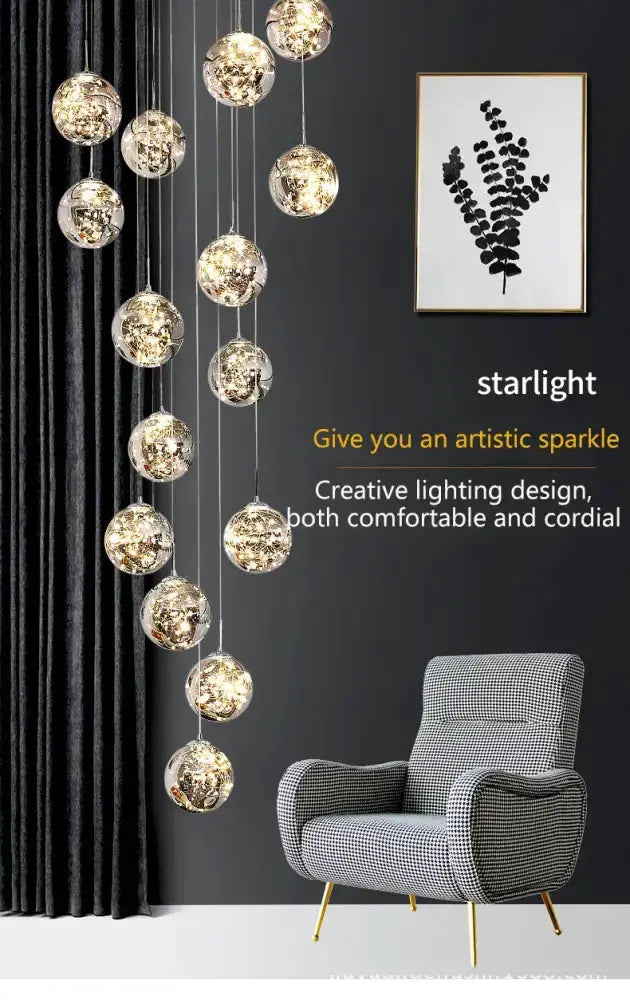 Modern spiral crystal ball chandelier multi-globe pendant light for dining room by Decorbites on Tampa Home & Garden Store