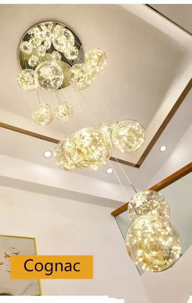 Chandelier Decorbites crystal ball pendant light with warm LED glow on Tampa Home & Garden Store