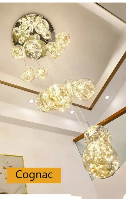 Chandelier Decorbites crystal ball pendant light with warm LED glow on Tampa Home & Garden Store