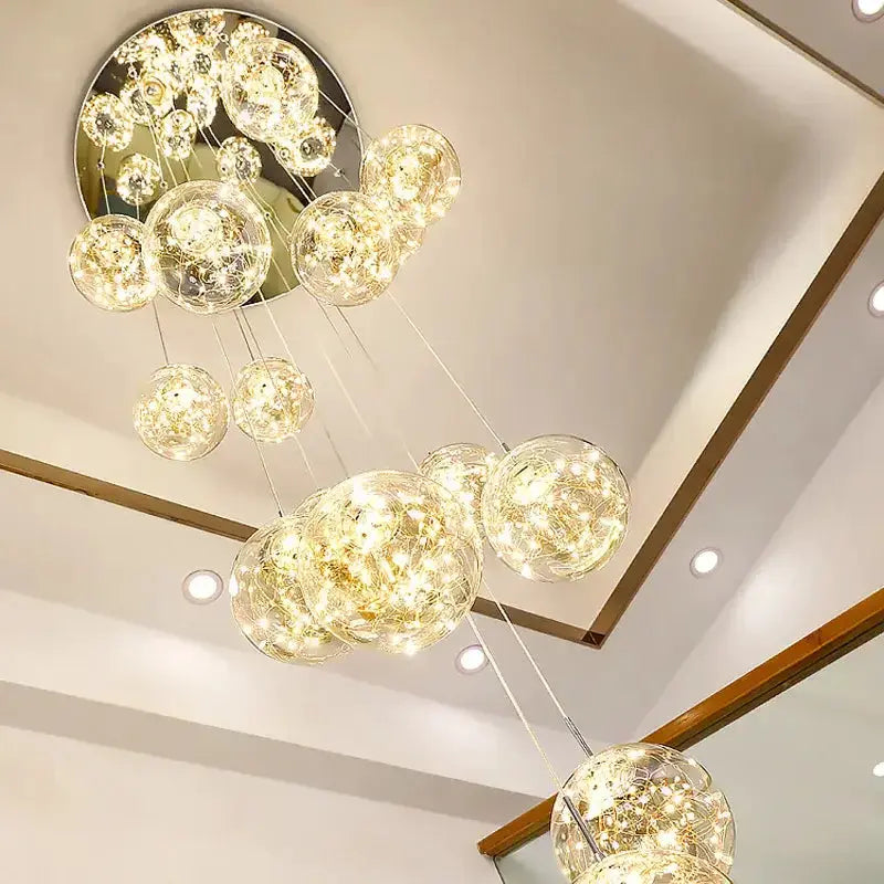 Chandelier Modern spiral crystal ball chandelier with glass orbs for dining room pendant light on Tampa Home & Garden Store