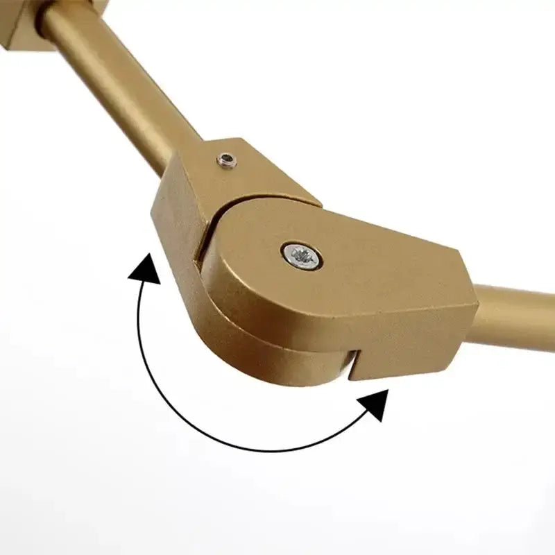 Chandelier arm with gold finish and adjustable joint for Decorbites eight-globe chandelier on Tampa Home & Garden Store