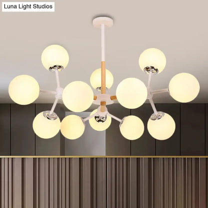 White globe chandelier by Decorbites, modern multi-arm pendant lighting for home on Tampa Home & Garden Store