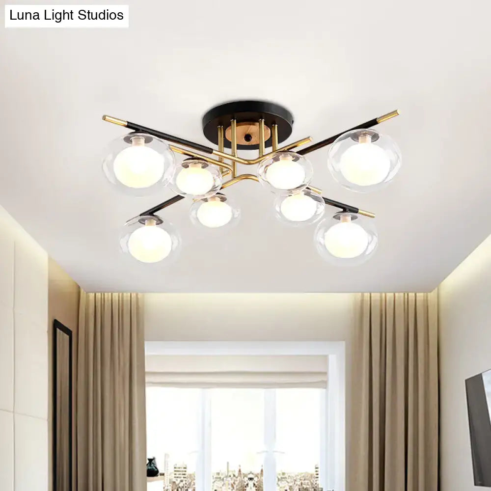 Gold Oval Glass Light Decorbites fixture with glass globes on Tampa Home & Garden Store on Tampa Home & Garden Store