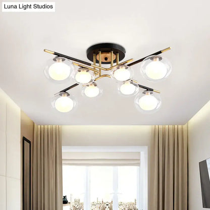 Gold Oval Glass Light Decorbites fixture with glass globes on Tampa Home & Garden Store on Tampa Home & Garden Store