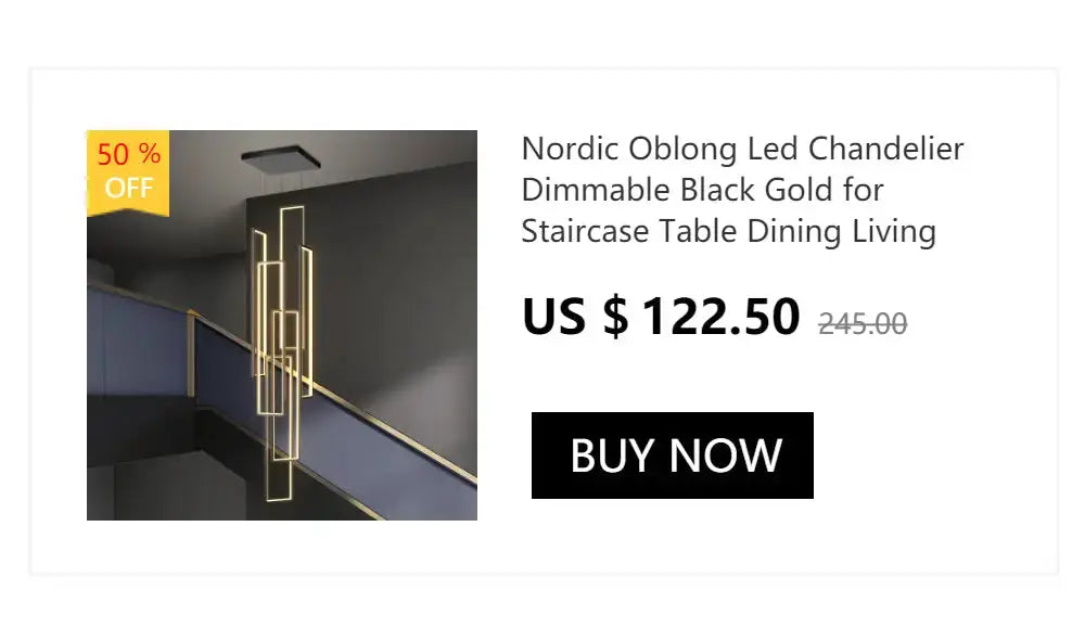 Decorbites modern gold curved LED chandelier for dining room with geometric rectangular frames on Tampa Home & Garden Store
