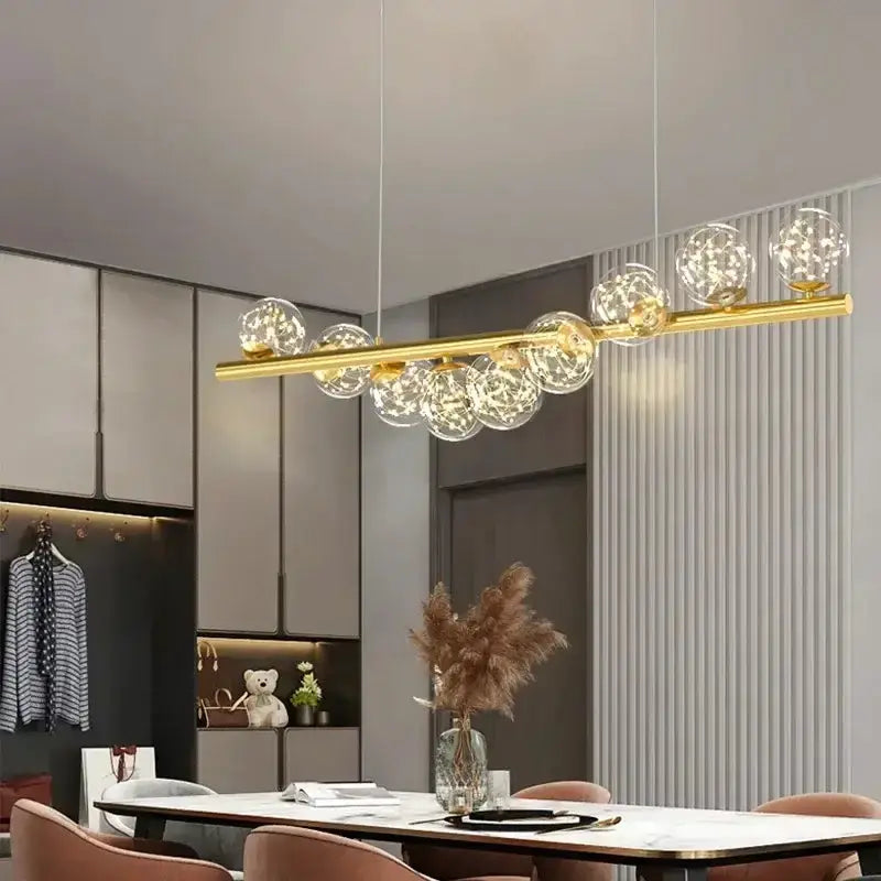 Chandelier Decorbites modern gold long ceiling glass globe pendant light on Tampa Home & Garden Store
